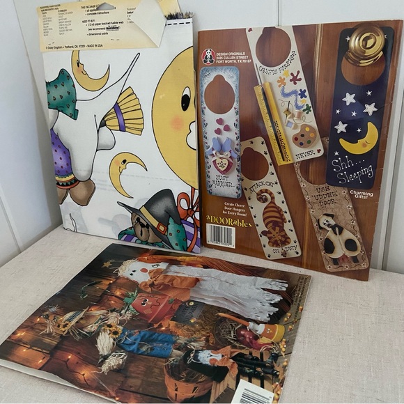 80s Country Folk Art craft instructions patterns Magazines Halloween Nautical - Picture 14 of 16